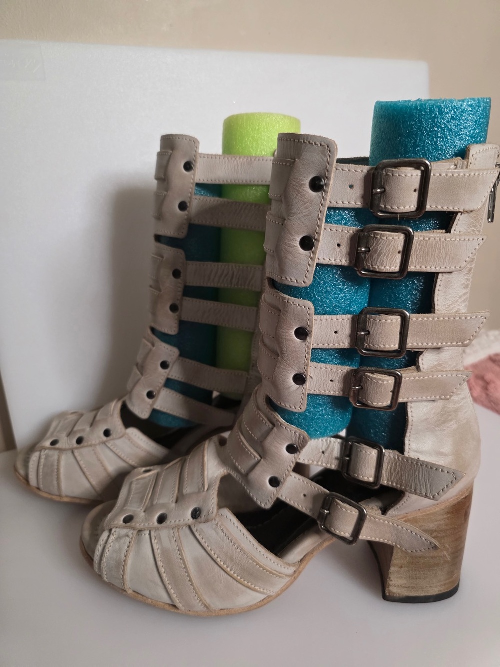 Freebird by Steven ZANE Beige Gladiator Sandals with - Picture 3 of 5